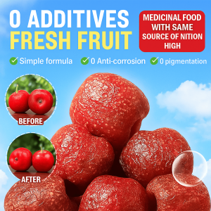 Hollow Seedless Hawthorn Preserved Fruit Hawthorn Product Individually Wrapped