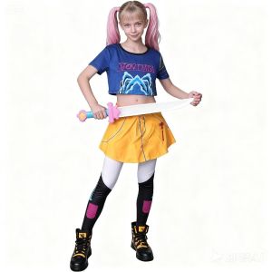 Rumi Zoey Mira Demon Hunter Cosplay Costume Full Set for Kids Girls Anime Kpop Halloween Party Stage Performance Outfit cosplay