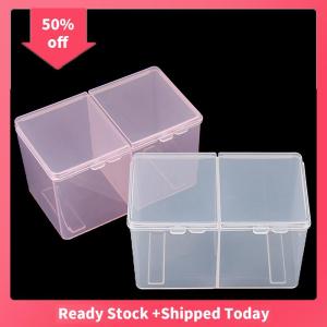 🔥🔥🔥sjqgqx Transparent Plastic Cotton Swab Storage Box Desktop Dust-Proof Makeup Removal Cotton Lipstick Cosmetics Storage Organization