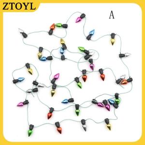 ZTOYL  1m Nhà búp bê thu nhỏ một chuỗi đèn giáng sinh bằng nhựa nhiều màu