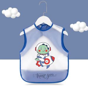 Baby eating bib waterproof and oil proof no wash food bib childrens cover saliva towel sleeveless apron