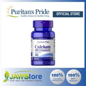Puritans Pride Calcium Carbonate 600 mg + Vitamin D 250 IU 600 mg / 60 Caplets / Item #004230
