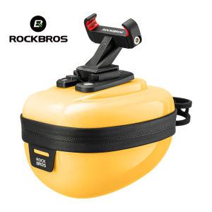 ROCKBROS Bicycle Tail Bag Quick Release Layered Storage Hardshell Bag Portable Large Opening MTB Road Bike Saddle Bag