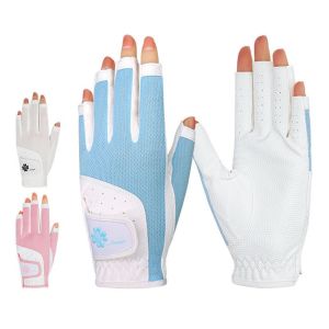 LKMART Breathable Womens Sport Gloves Fingerless Comfortable Fingerless Golf Gloves Sports Glove Non-slip Golf Mittens Golf Accessories