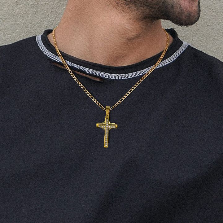 14K Gold Plated Cross Necklace for Women | Cross Pendant | Gold Necklaces  for Wo | eBay