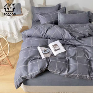 Socone 3IN1 Bedsheet Set-1 Fitted Sheet and 2 Pillowcases  Single Twin Full Queen King