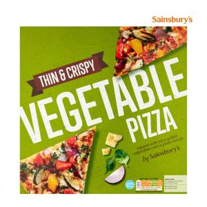 Sainsburys Thin And Crispy Vegetable Pizza - Frozen