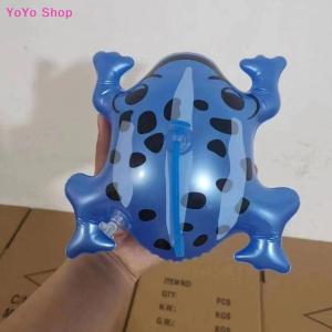 💕 YoYo Shop 💕 Cartoon Animals Model PVC Inflatable Toy Frog Stretchy Frog Childrens Toys Holiday Party Decoration Childrens Classic Toys