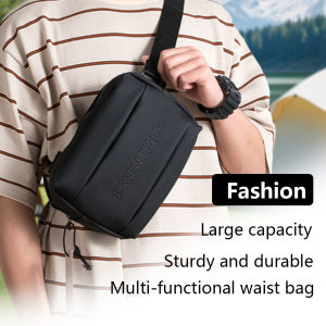 Mens PU Outdoor Backpack Stylish Crossbody Bag for Travel and Hiking Versatile Chest Pack with Adjustable Straps Perfect for Adventure and Daily Use
