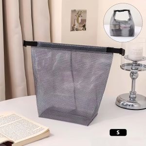 Large Capacity Travel Makeup Bag Portable Waterproof Toiletries Case Versatile Buckle Design for Outdoor Swimming Beach Use