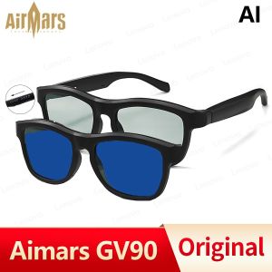 Airmars GV90 Smart Glasses AI Translation Bluetooth Earphones Dual-color Lens Switch HD Call With Mic