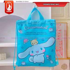 Drawstring Bag Anak Tas Ransel Serut Gambar Kuromi Sanrio Tas Souvenir Ulang Tahun Les Mengaji Lucu