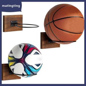 matingting Bóng rổ Wall Mount bóng tường chủ gỗ kim loại bóng hiển thị đứng tường giá lưu trữ Giá Bóng tổ chức bóng đá Wall Mount