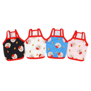 DY Loving Hot Sale Pet Clothes Cute Red Cap Bear Candy Color Dog Sling Shirt Cat Vest