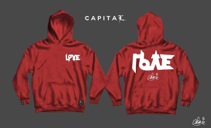 CAPITAL L - LOVE/HATE HOODIE - Maroon | Lazada PH