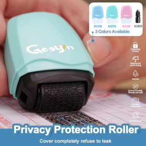 Security Stamp Roller Manual Roller Stamp Confidential Seal ID Protection Confidential Guard Information Data Identity Address Blocker Identity Anti-Theft Smear Stamp