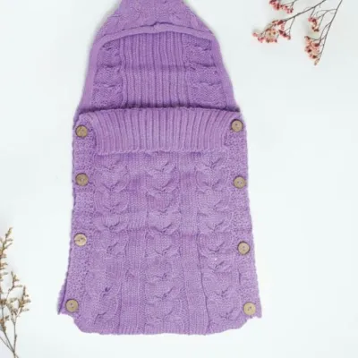 Ilona - Selimut Bayi Rajut Kupluk Topi Sleeping Bag Bedong Instan Baby Newborn Laki Laki Perempuan