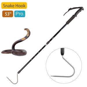 Snake Hook Reptile Grabber Rattle Snake CatcherStainless Steel And Aluminium Alloy Handing Tool3-Section Extandable 26〃-53〃（66cm-135cm）