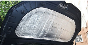 Car Front Bonnet Aluminium Foam Sponge Sound Proof Heat Protection Car Soundproof 100cm x 122cm 1PCS
