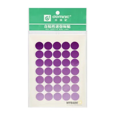 MTRADE Self Adhesive Label Sticker 13mm Circle 10 sheets/pack (Purple Color)