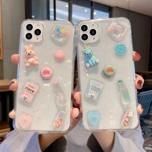 FOX case iPhone 7 Plus 8 Plus X Xs XR Xs Max 11 11 Pro Max 12 12 Pro Max Softcase liquid transparan motiv Unicorn 3D anti drop
