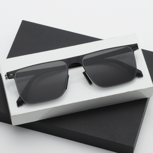 【Giausa】ống Kính Nylon Màu kính mắt phân cực cho phong cách nam thương hiệu chính hãng bán kim loại bảo vệ khỏi ánh mặt trời vuông chống tia cực tím Kính râm thời trang cổ điển lái xe câu cá cho nam bảo vệ mắt S132