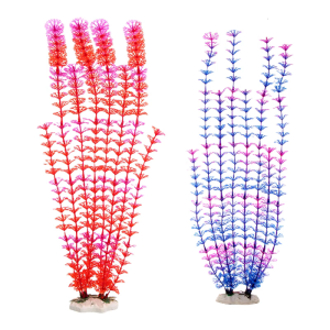 Bể cá lớn Trang trí hồ cá nước PVC thực tế với cỏ nhân tạo tường gạch cho cảnh quan