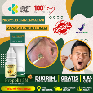 Obat Congek Menahun Telinga Berair dan Bau Pembersih Kotoran Telinga Telinga Bernanah - PROPOLIS SM