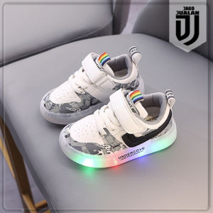 Sepatu Sneakers Lampu LED Anak usia 1 2 3 4 5 6 tahun / Sepatu Kets Anak Laki Laki Perempuan ARMY / Sepatu MENYALA Anak Balita Tali Perekat Cowok Cewek Motif Nicky / Sepatu Baby Casual Perekat Pria Wanita Sporty / Sepatu Running Anak Balita Lampu LED Lucu