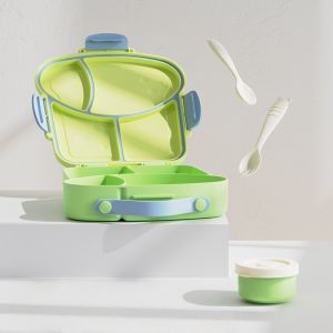 New Kids Student Lunch Box Leak-Proof 4-Compartment Lunch Box Kids for Schools Outdoor and Travel