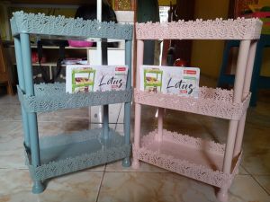 Rak Bumbu Serbaguna 3 Susun / Rak Dapur Clio lotus Model kotak/ Rak Kosmetik Serbaguna