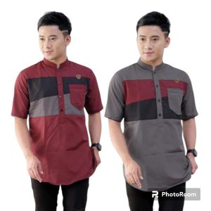 55 RIBU DAPAT 2 BAJU KOKO KURTA VIRAL LENGAN PENDEK FULL KATUN
