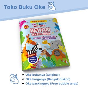 Buku Aktivitas Anak Full Color Fun Simple Activity Hewan Sehari Hari Bonus Poster