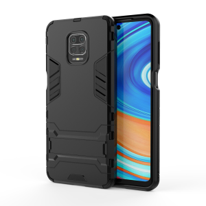 Vanpascua Iron Bear Case for Xiaomi Redmi Note 9S / Redmi Note 9 Pro / Redmi Note 9 Pro Max Hybrid Shockproof Rugged Bumper Matte Back Cover with Kickstand Phone Protective Casing | Redmi Note 9S Phone Case | Redmi Note 9S Case | Redmi Note 9S Armor Case