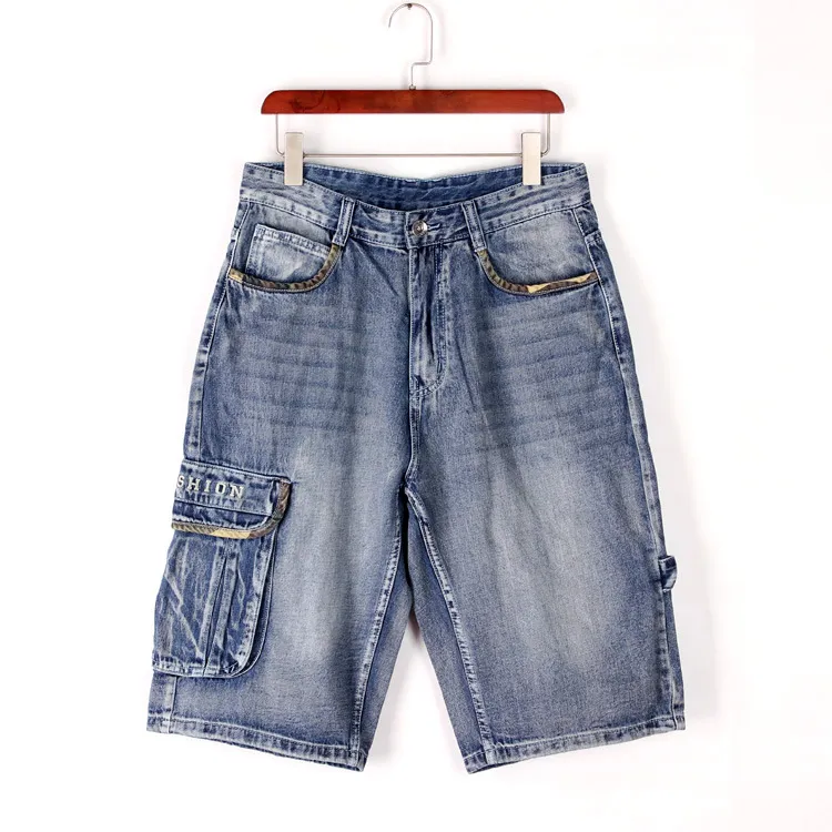 Mens Plus Size Loose Baggy Denim Short Men Jeans Fashion