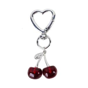Elegant Cherry Charm Keychain Fashion Key Ornament Resin Texture Key Pendant Perfect for Daily Wear and Party Wear