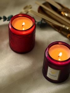 200g 40-50H burn time Scented Candles High end glass carved jar Soy Wax Decorative Wedding Gift scented candles