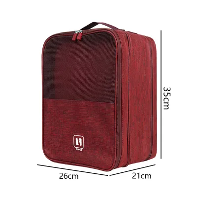 FYBEE Travel Three Layers Shoe Organizer Shoe Bag Storage Bag For 3 Pairs Of Shoes Waterproof Portable Storage Shoe Box Can Hung On The Luggage