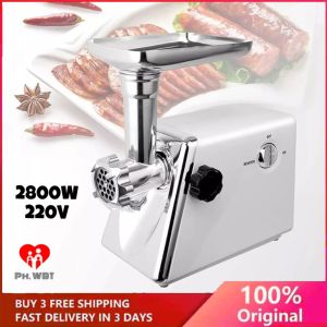 Electric Meat Grinder 2500W 220V Heavy Duty Mincer Stainless Steel High Grade Meat Mixer Food Processor For Kitchen Sausage Mincer