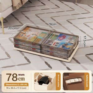 [SG] Underbed Storage Box with Wheels Double Sided Lid Folding Multi-Purpose Storage / Box for Clothes And Quilts