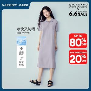GIORDANO Women Dress High Tech Cool Touch High Tech Dress Casual Stylish Trendy Elegant Comfortable Fashion 13466284