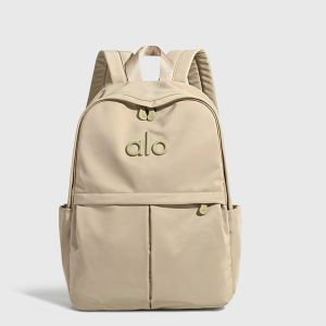 ALO Backpack for Women Nylon Waterproof Large Capacity Laptop Backpack Multi‑Pocket Casual Daily Gym Travel School Backpack