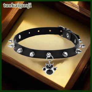 tuokaiguoji Hip Hop Đen Da Đinh Tán Mèo Móng Vuốt Vòng Cổ Cho Phụ Nữ Tối Cay Cô Gái Chokers Xu Hướng Mát Gothic Thời Trang Đồ Trang Sức Phụ Kiện