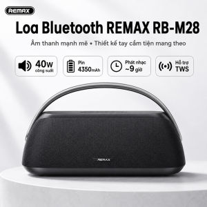 Loa Siêu Trầm Bluetooth REMAX RB-M28 Công Xuất 40W Có Tay Cầm Âm Thanh HiFi Thiết Kế Tối Giản