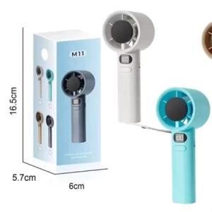 Kipas Angin Mini Portable USB Genggam M11 Layar LED Angin Kencang 120 High