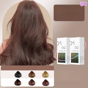【FAMMY FAEY】Plant Extract Formula 365 Days Lock Color Hair Dye Black Hair Dye Plant Natural Water Non-Irritating Genuine Cover Gray Hair Hair Dye锁色染发膏