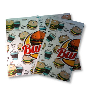 Kertas Bungkus Burger Nasi Hot dong Kebab Roti sosis Motif Murah isi 100 Lembar