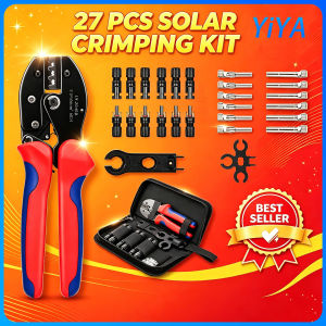27PCS LY-2546B MC4 Solar Crimping Tool Kit | Complete PV Connector Crimper Set for Filipino Home & Farm Solar Panel Wiring