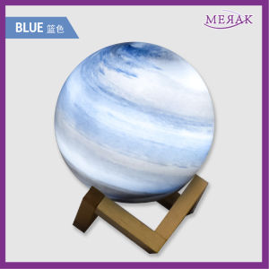 LED USB Glass Planet Moon Night Light Lamp Bedside Bedroom Desk Table Decor Lampu Bilik Tidur Meja Malam Kaca LED玻璃星球灯