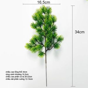 Cành cây lá tùng cây lá bách nhựa pvc VI138 làm bonsai decor trang trí tiểu cảnh